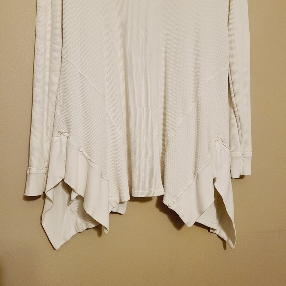 Splendid | Women's Cream Open Henley Tunic Top (Size Medium) - Picture 13 of 14